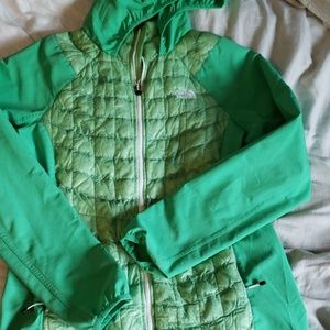 Green northface coat